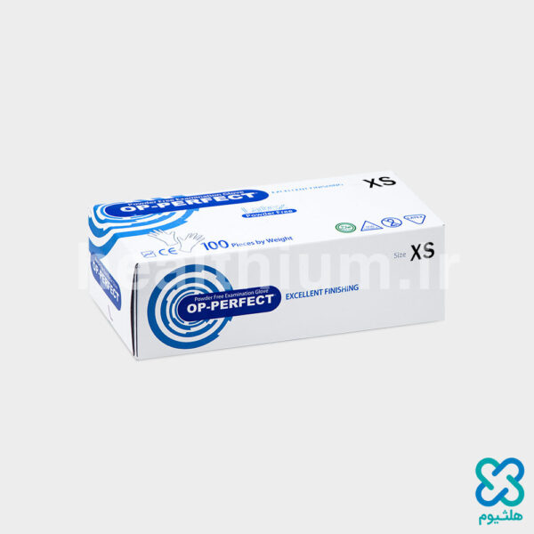 دستکش لاتکس بدون پودر اپی پرفکت xs
